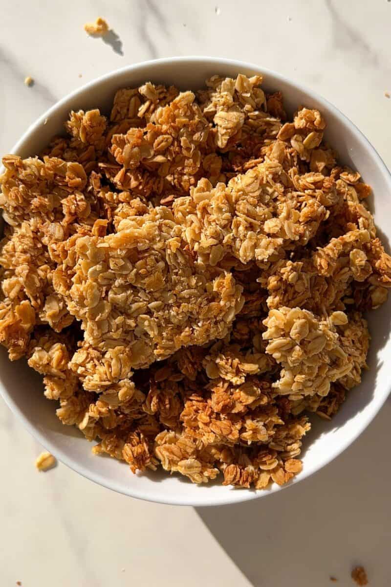 Honey Oat Granola with Coconut Feasty Travels