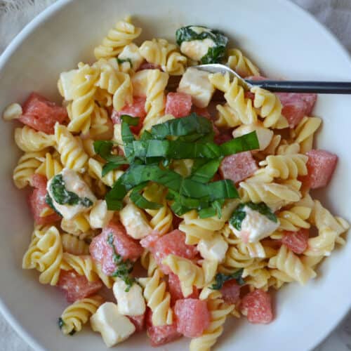 Watermelon Feta Pasta Salad