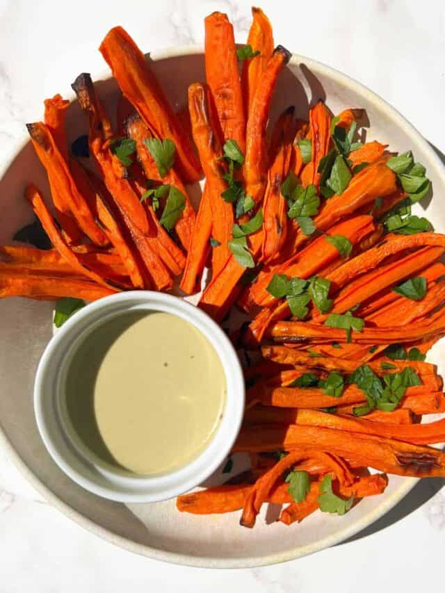 Crispy Carrot Fries Recipe feasty travels