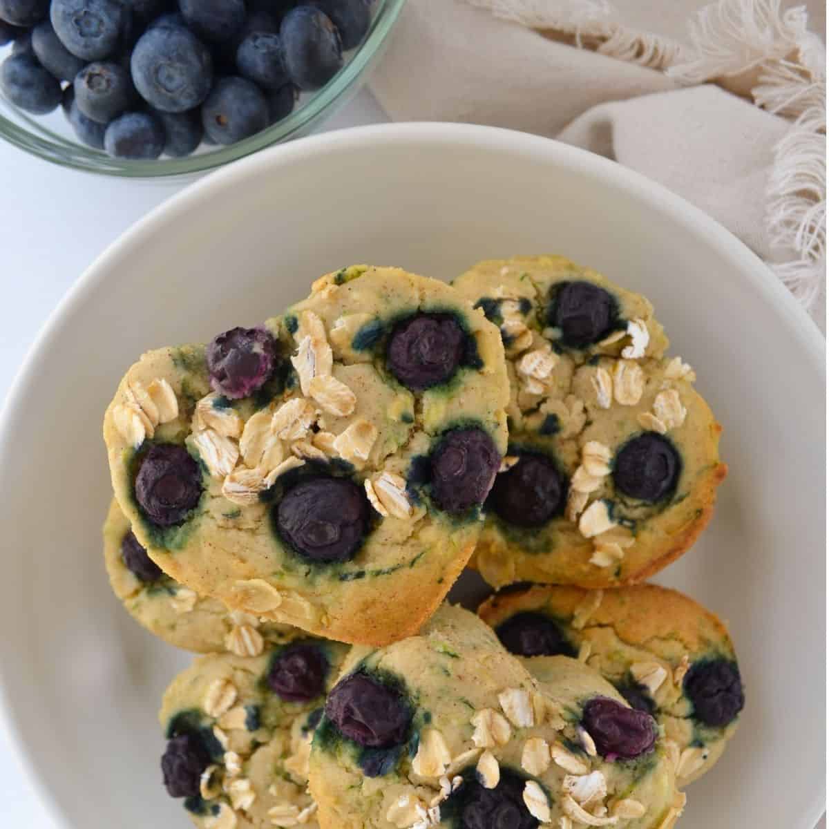 blueberry muffins in a bowl