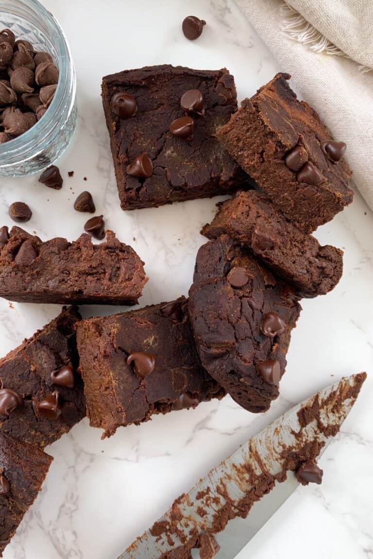 low calorie brownies recipe using pumpkin - feasty travels