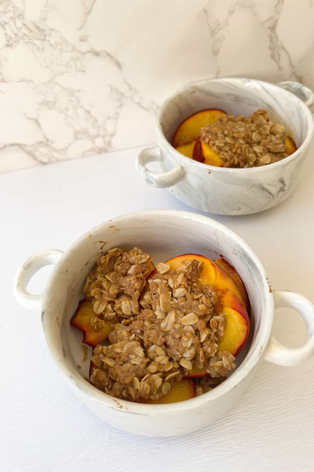 baked nectarine crisp without toppings