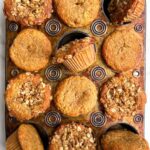 Baked Banana Bread Muffins with Streusel Topping