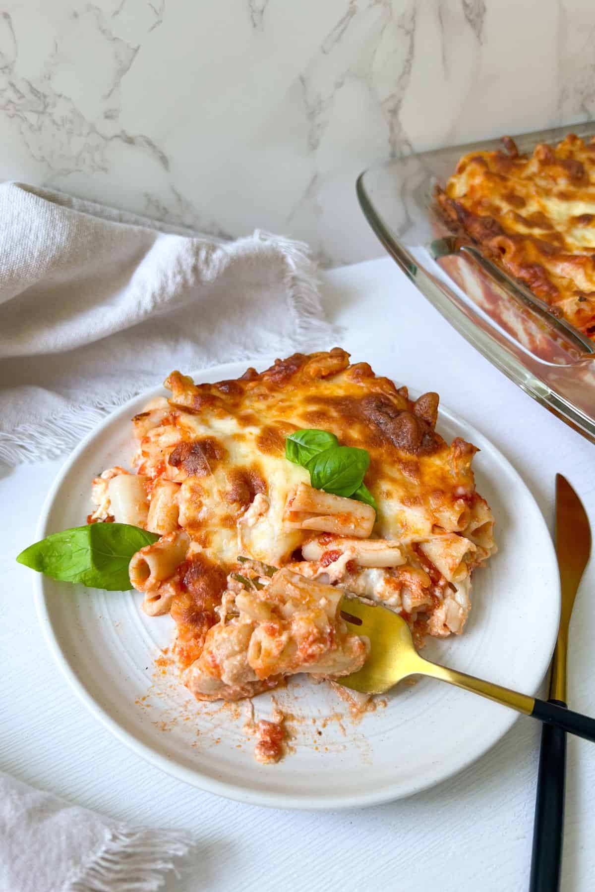 eating gluten free ziti
