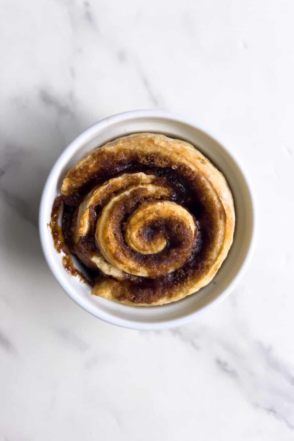 Single Serve Cinnamon Roll (Glaze without Cream Cheese) Feasty Travels
