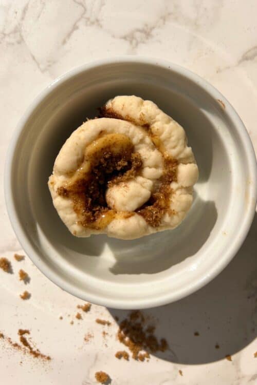 Single Serve Cinnamon Roll Feasty Travels