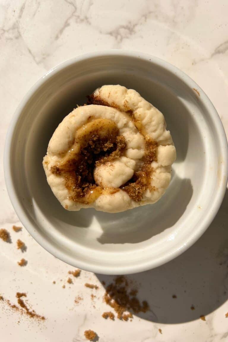 Single Serve Cinnamon Roll Feasty Travels