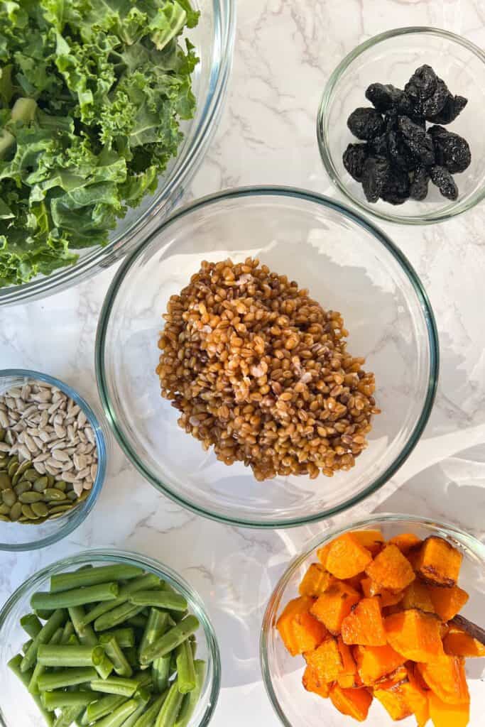 fall ancient grain bowl ingredients