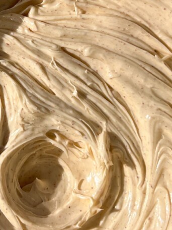 Whipped Honey and Cinnamon Butter in a large mixing bowl.