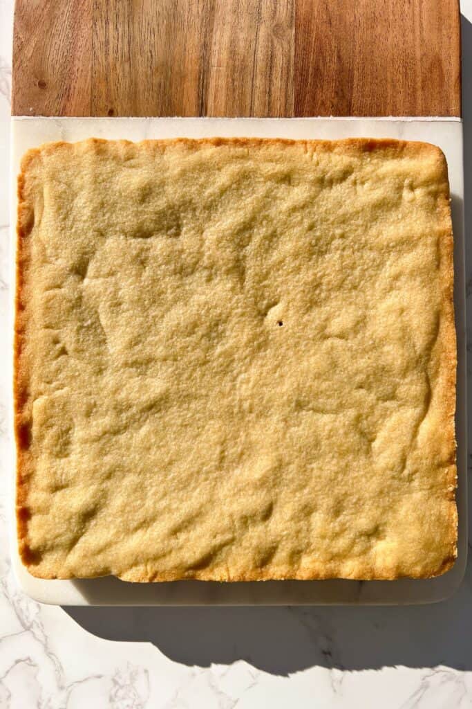 gluten free cookie cake before adding frosting