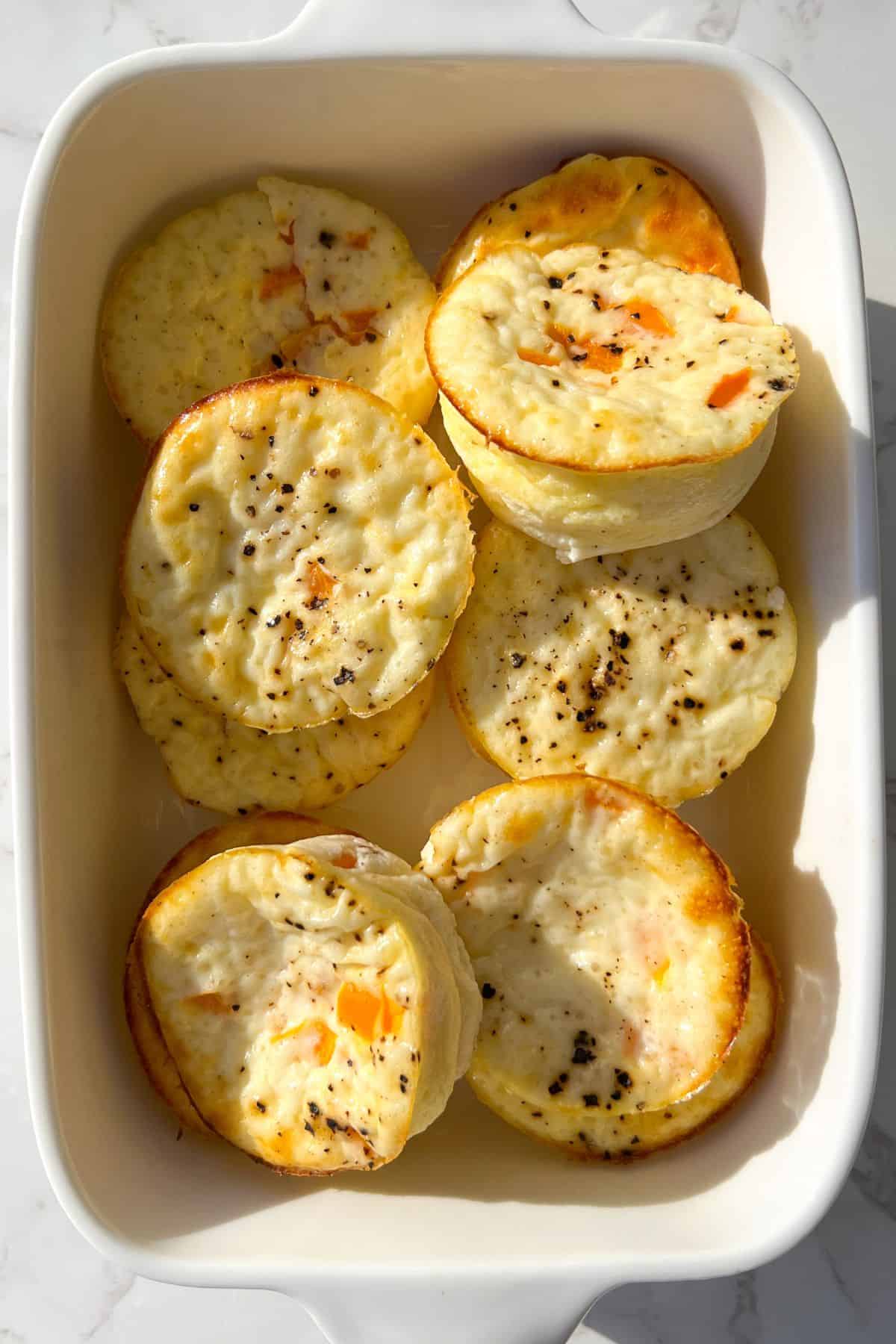 starbucks egg white bites recipe in a serving dish