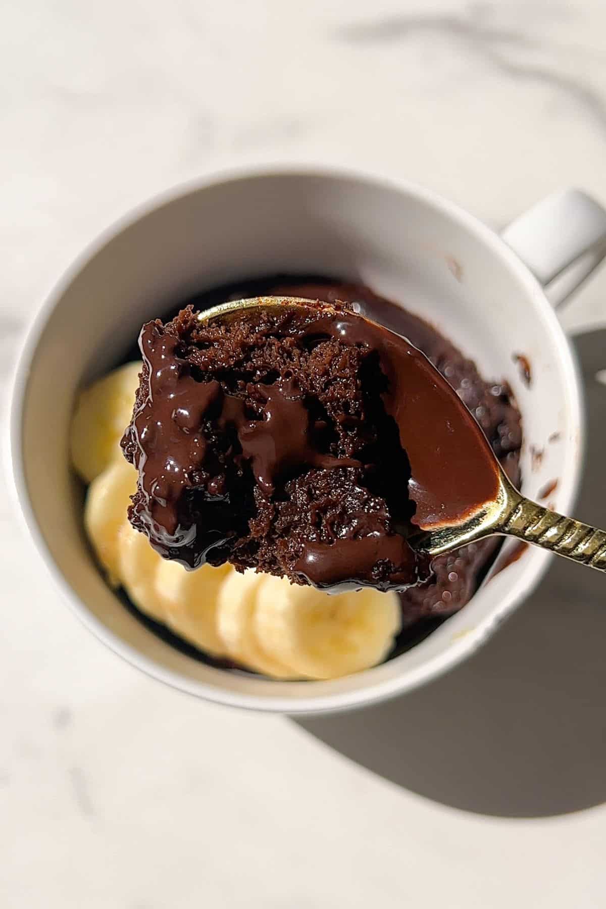 Chocolate Protein Mug Cake With Egg Feasty Travels
