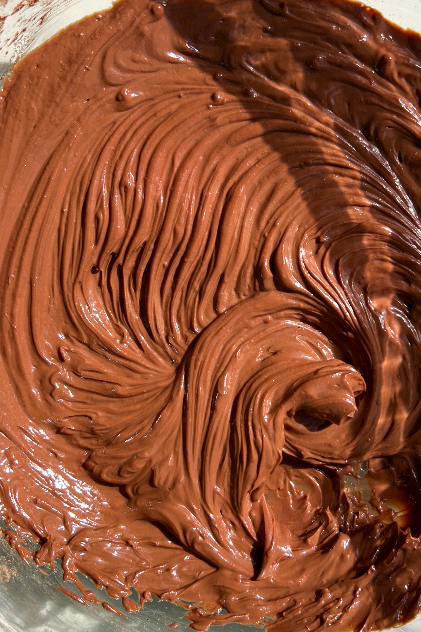 Blended mousse before chilling.