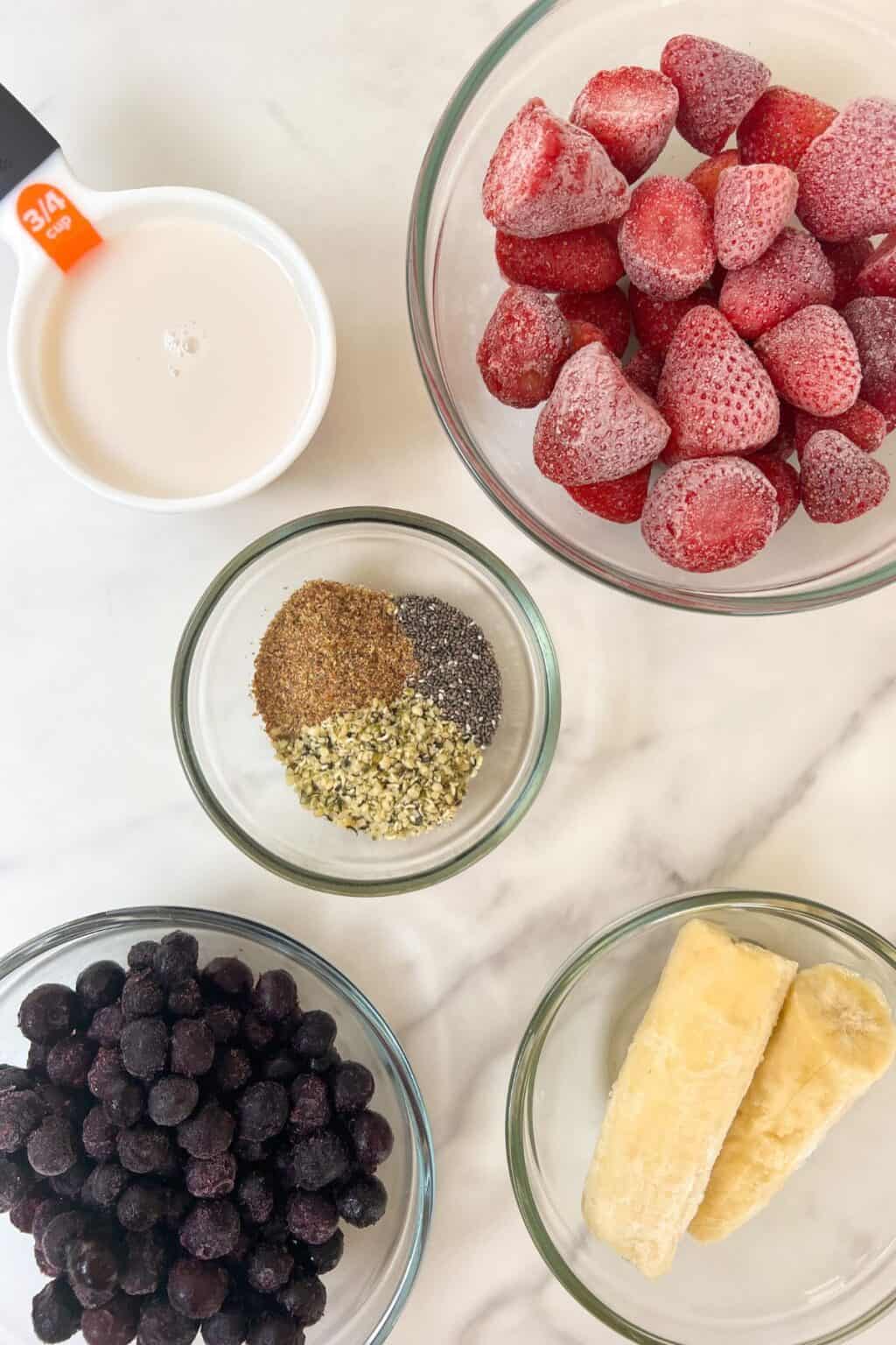 Curated visual reference: Gallery Detail: Strawberry Blueberry Banana Smoothie Without Yogurt