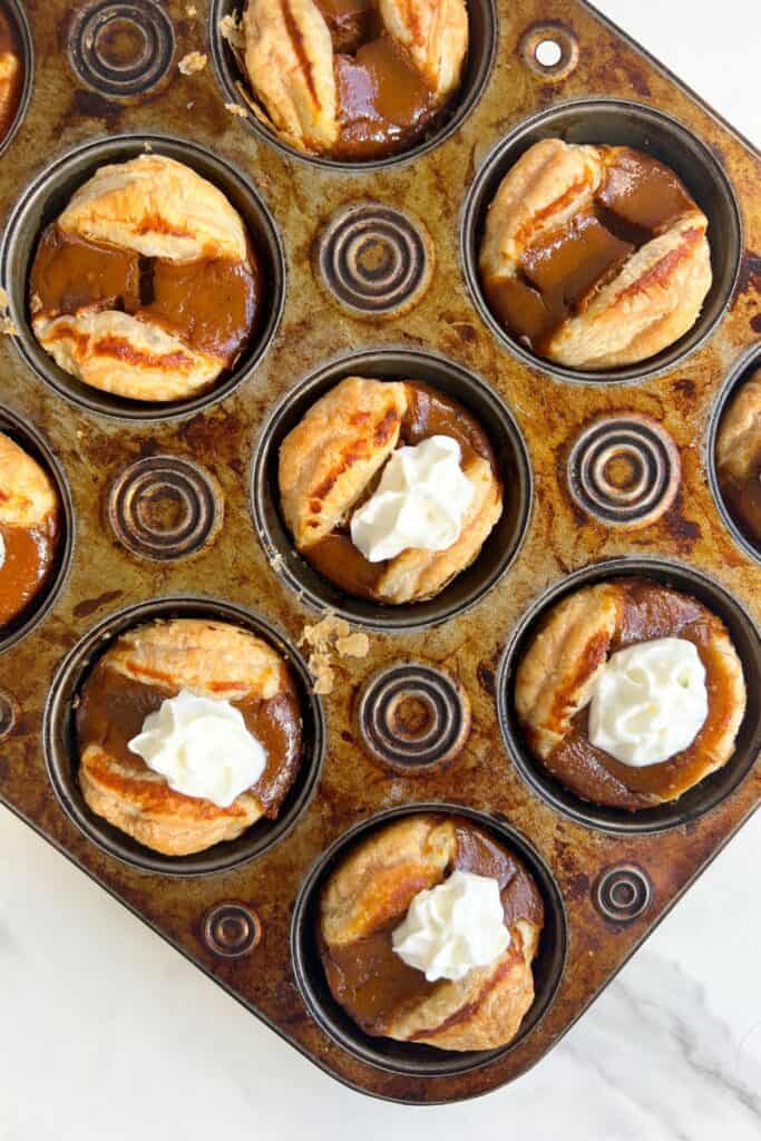 Mini Pumpkin Pie with Puff Pastry - Feasty Travels