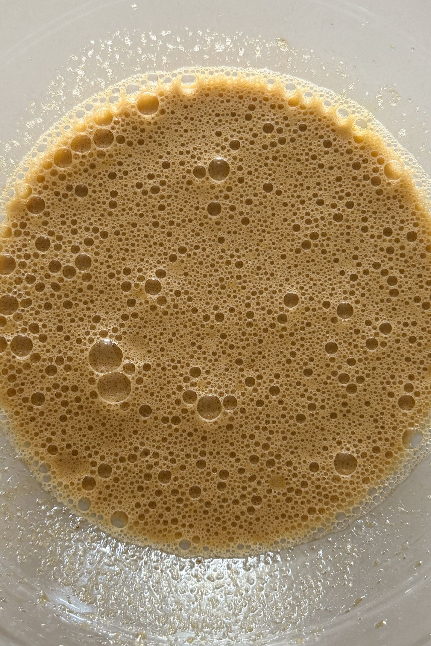 Wet ingredients combined in a bowl.