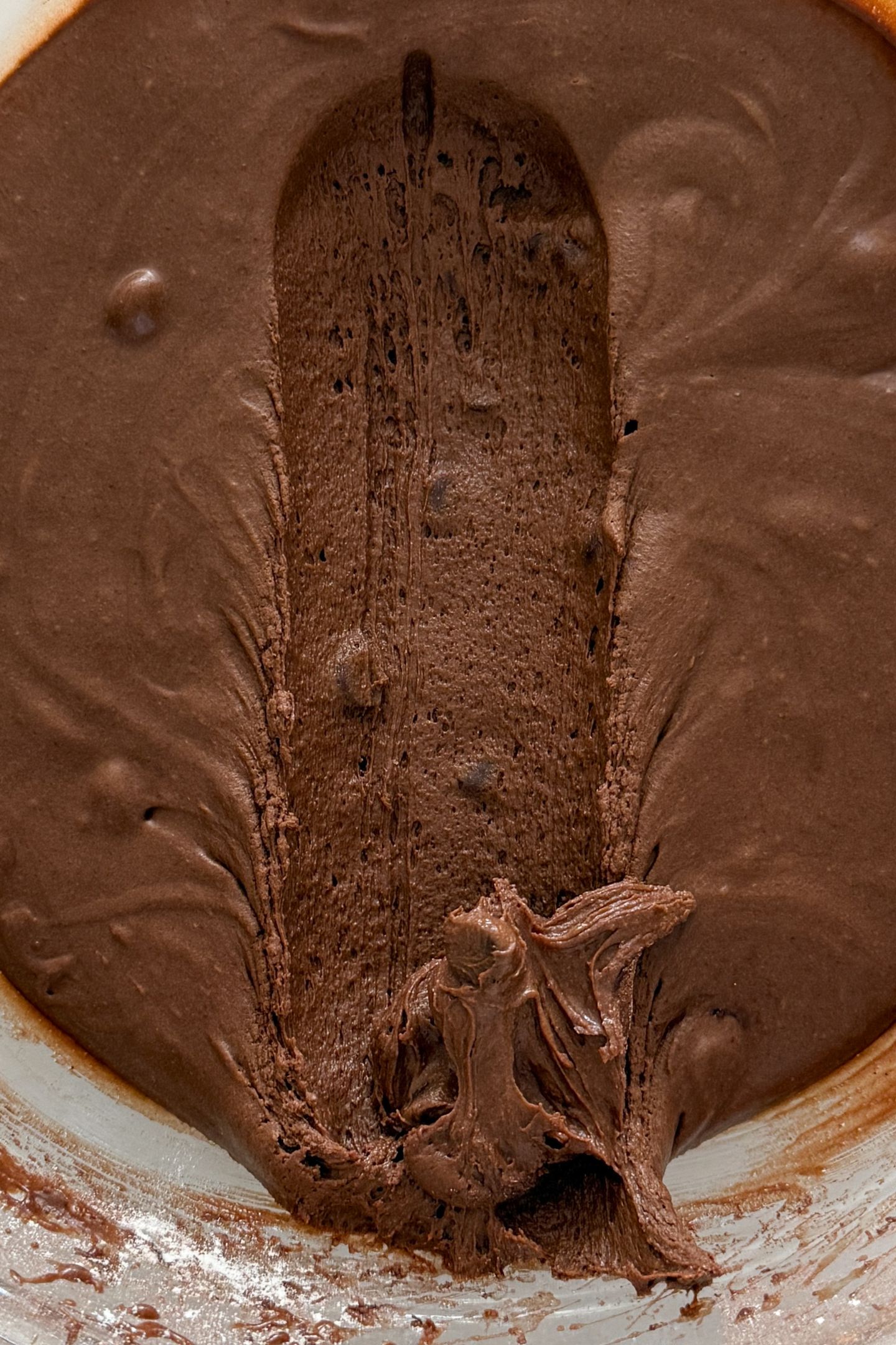 Scooping the brownie cookie batter.
