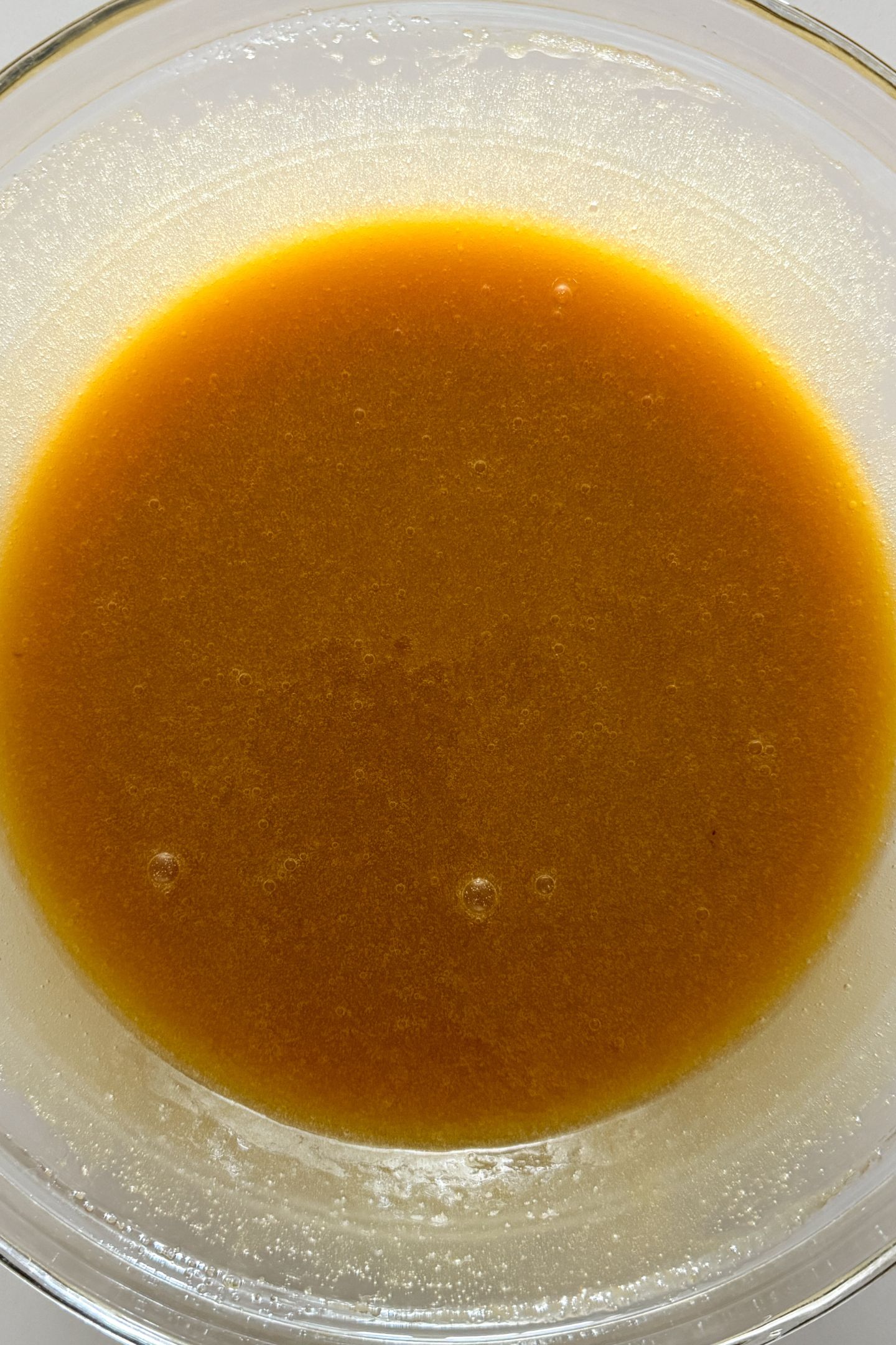 Mixing the wet ingredients together for the gluten-free carrot cake.