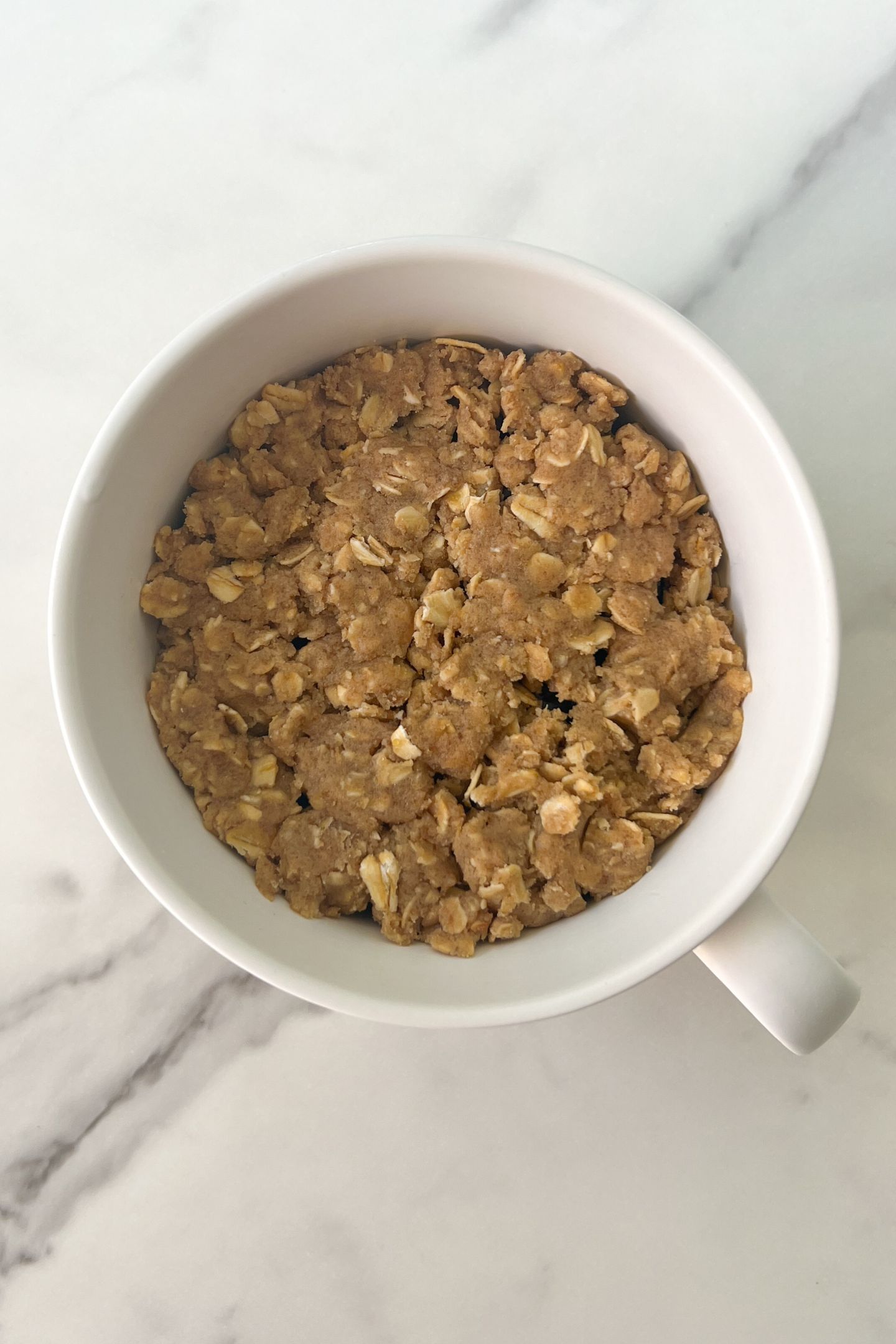 Fresh blueberry mix topped with an oat crumble