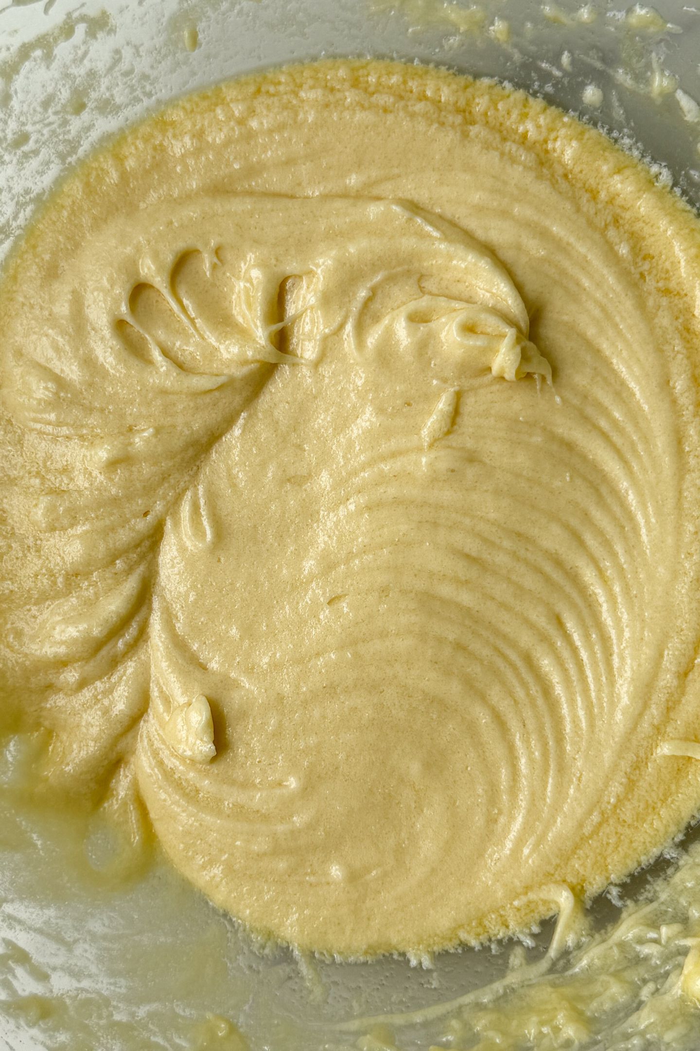 Wet ingredients combined in a bowl.