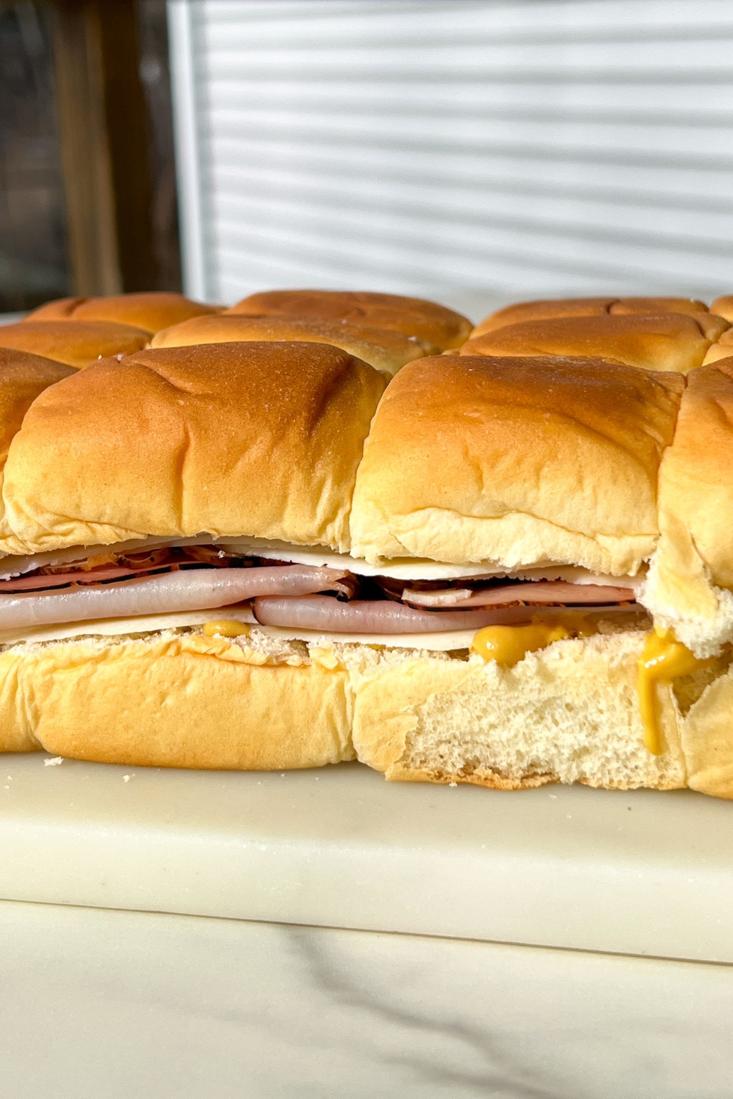 A side view of the Monte Cristo Sliders to show the filing.