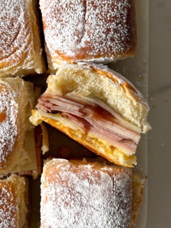 Monte Cristo Slider on its side to shower the layers.