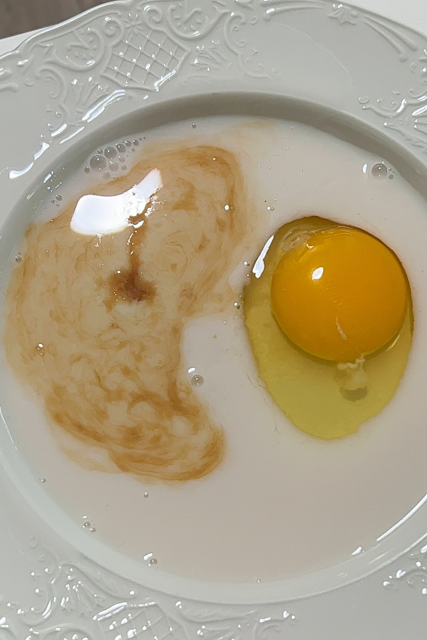 Egg mixture in a bowl.