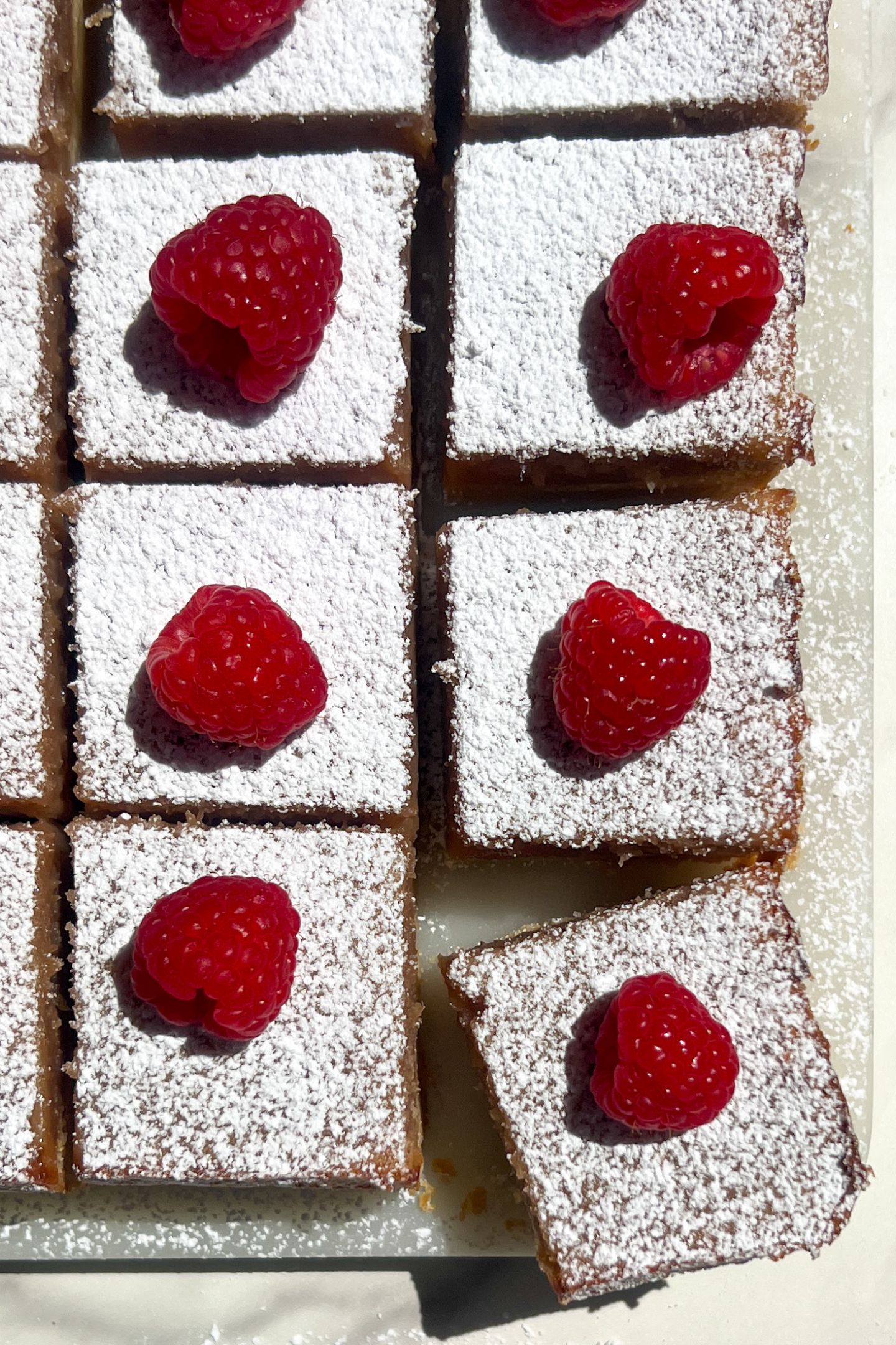 Birds Eye view of the Lemon Bars.
