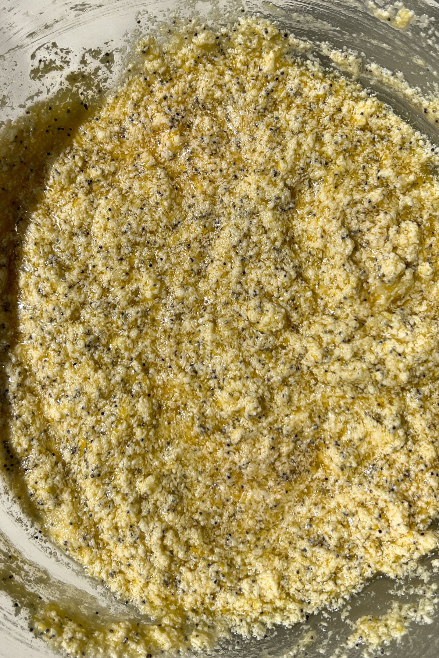 Wet ingredients combined in a bowl.