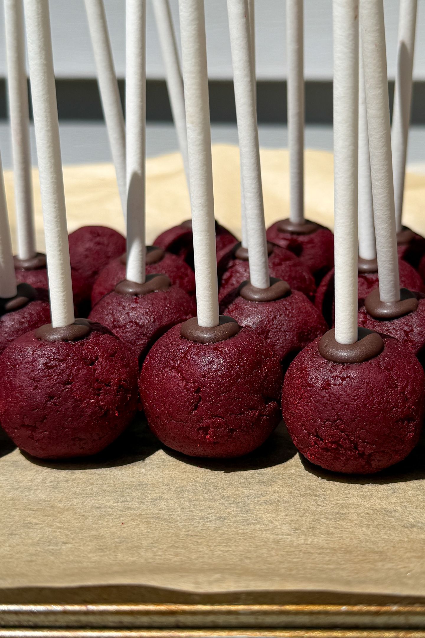 Cake pop balls on a stick.
