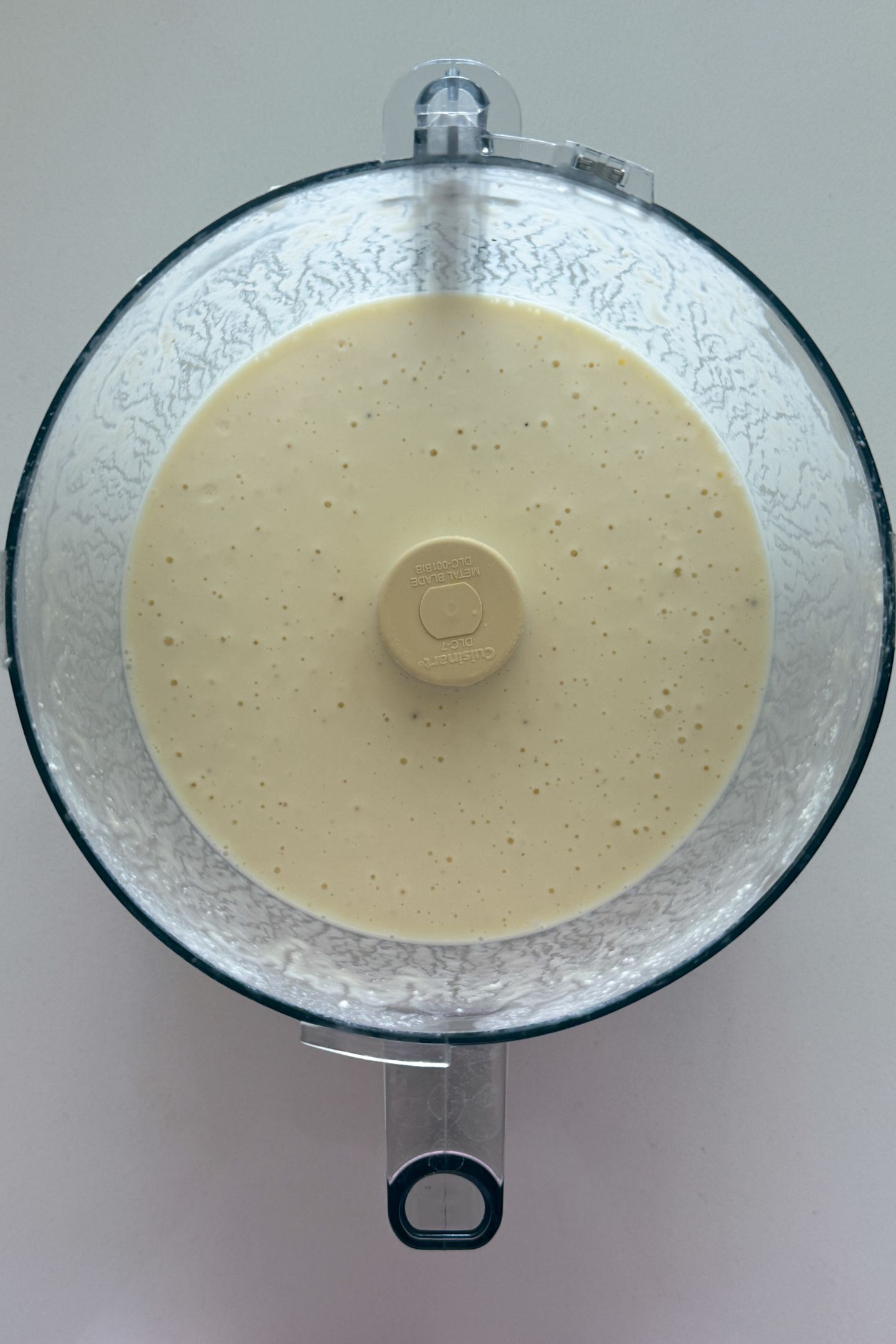 Egg White Bites mixture in the food processor.