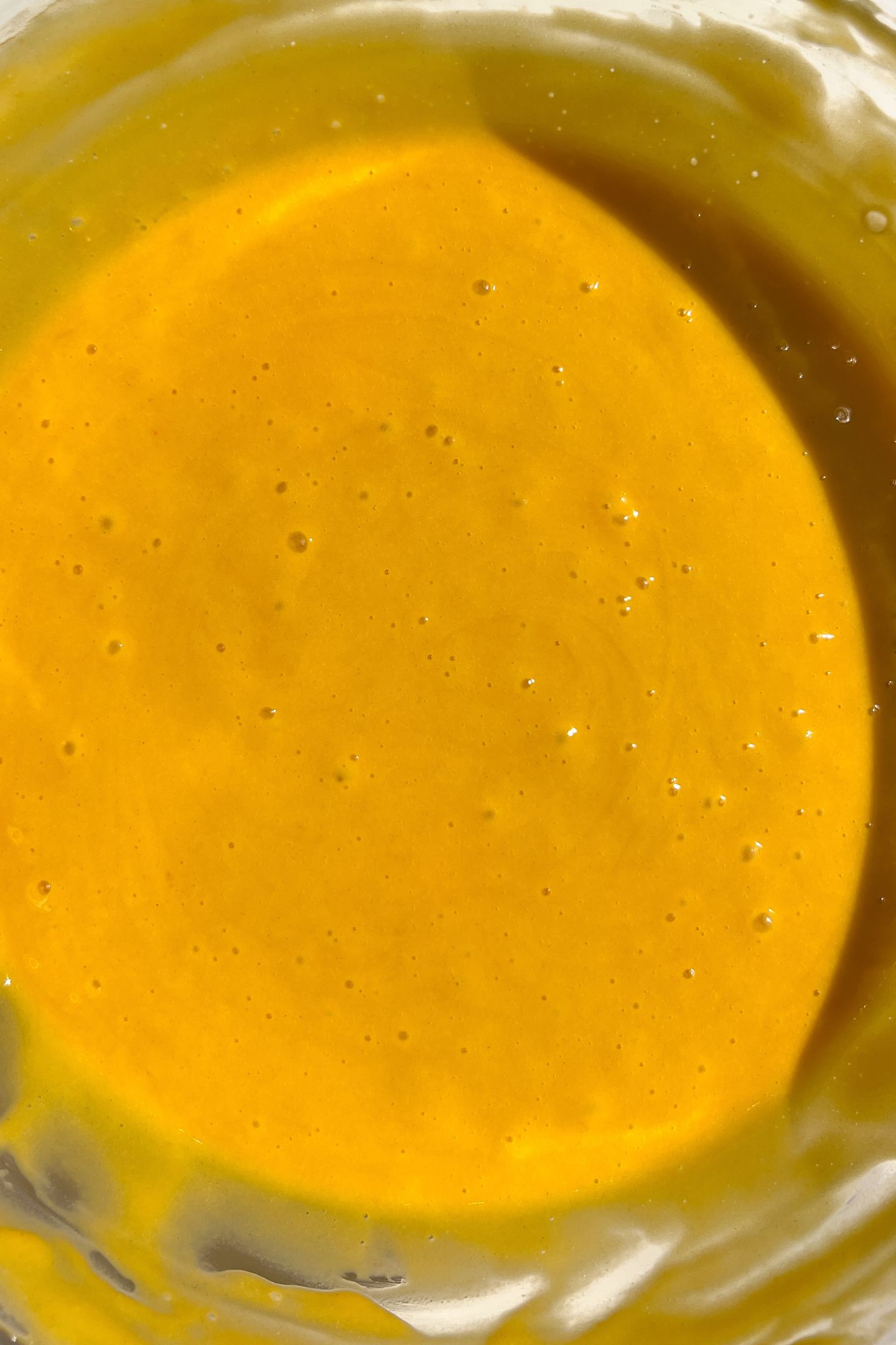 Cake batter in a bowl.