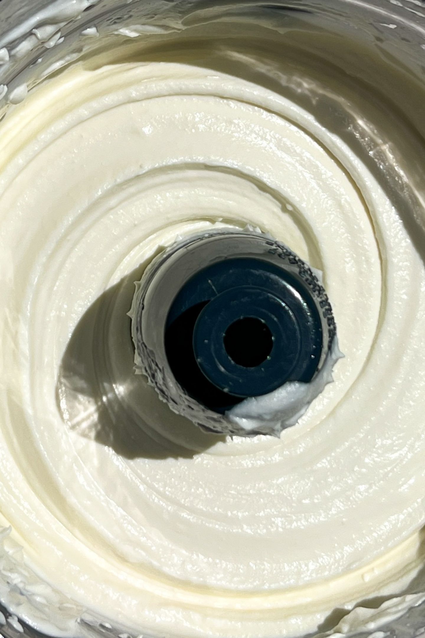 Goat cheese mix in food processor.