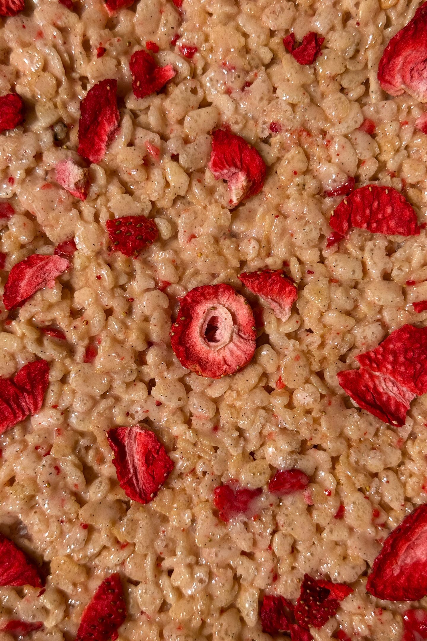 Transferred the Rice Krispie Treat to a prepared, square baking dish.