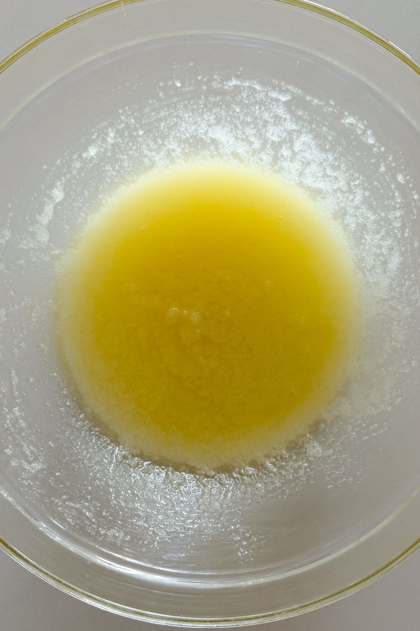 Butter and sugar mixed together.