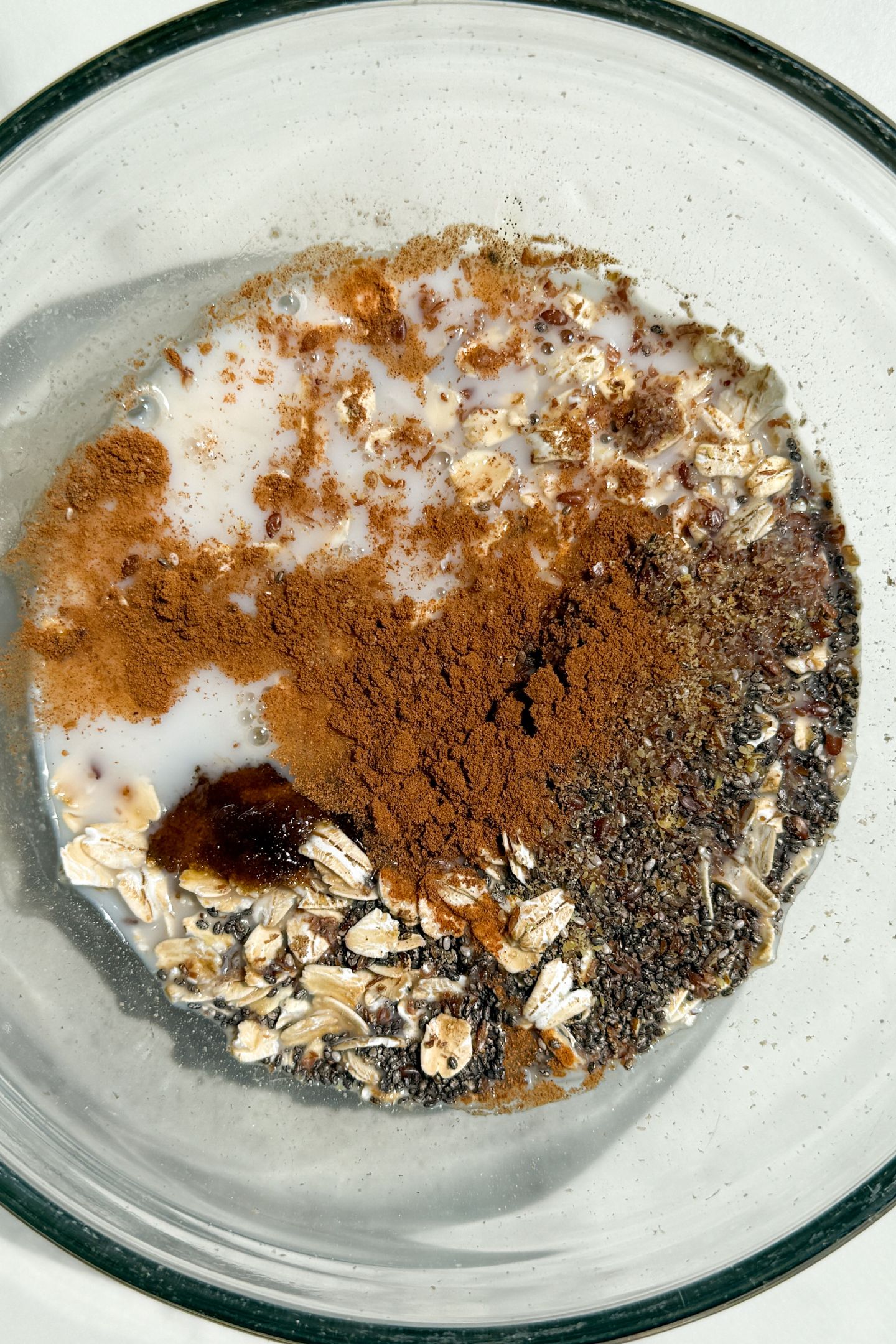 Maple Brown Sugar Oatmeal ingredients in a bowl.