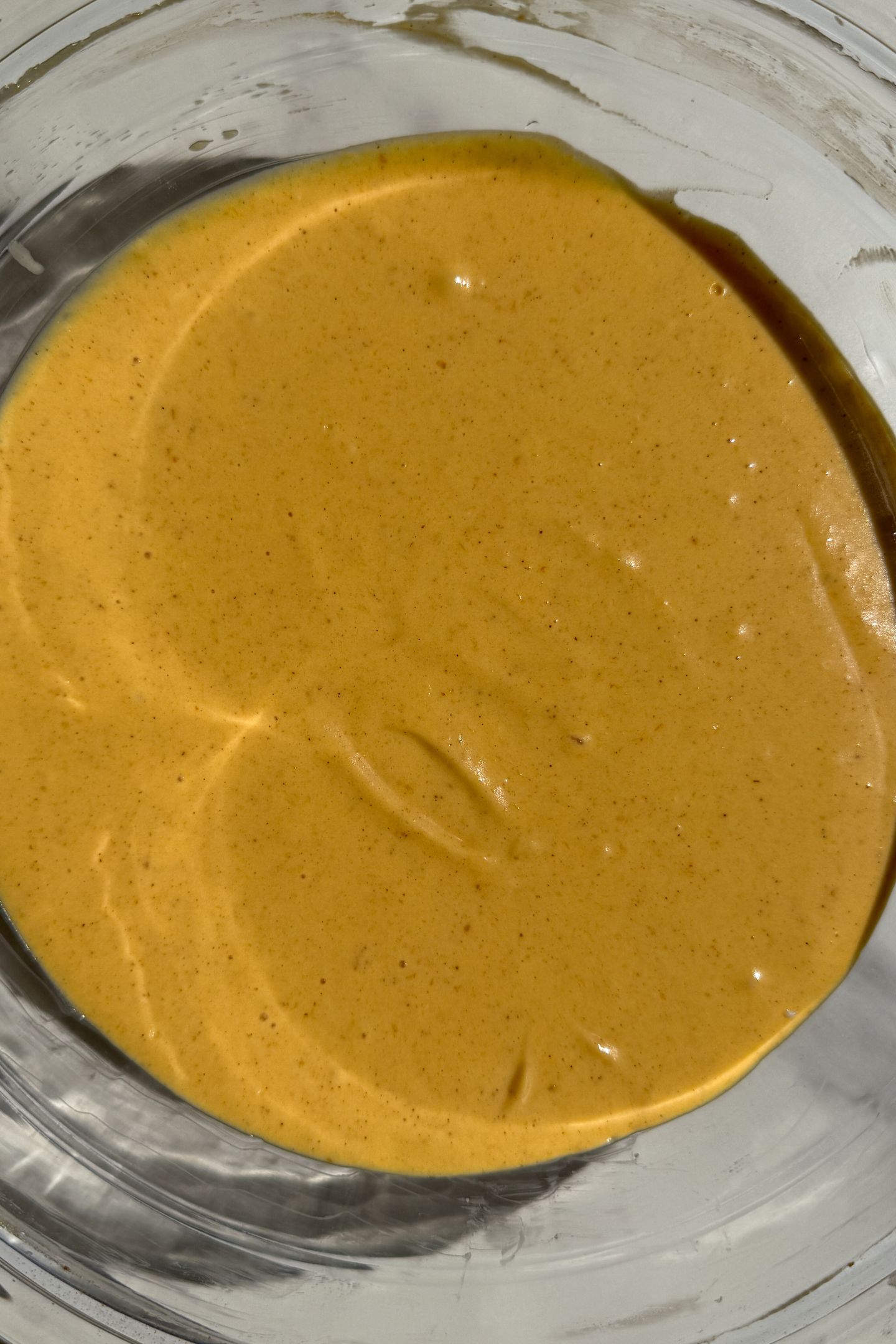 Cheesecake batter in a bowl.