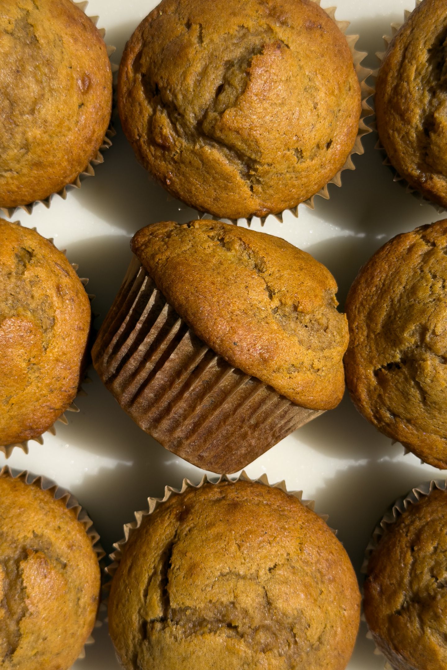 Baked muffins on a platter.