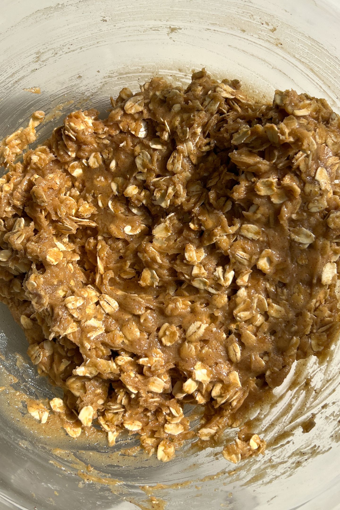 Rolled oats mixed into the cookie batter.