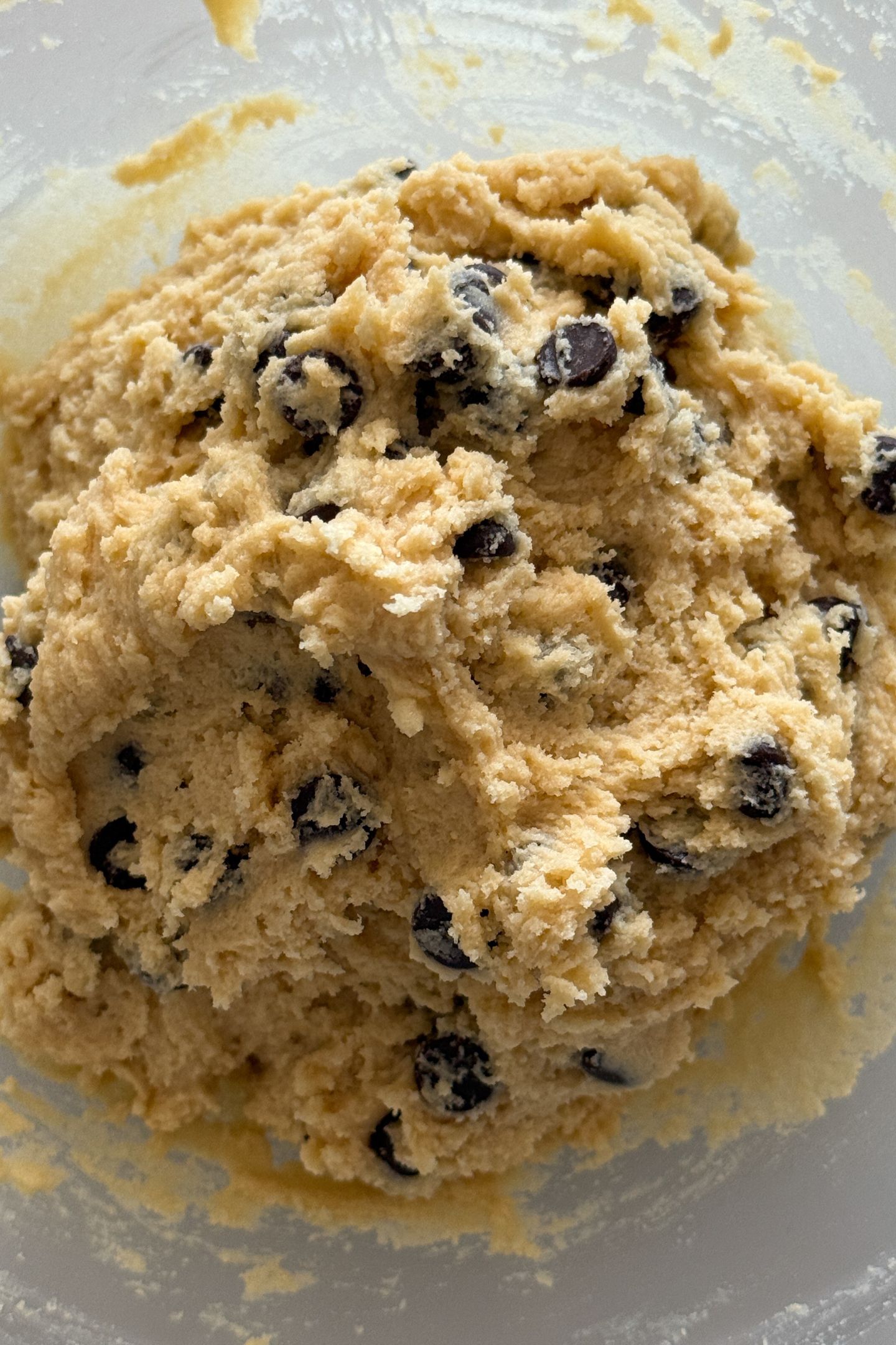 Cookie dough in a bowl.