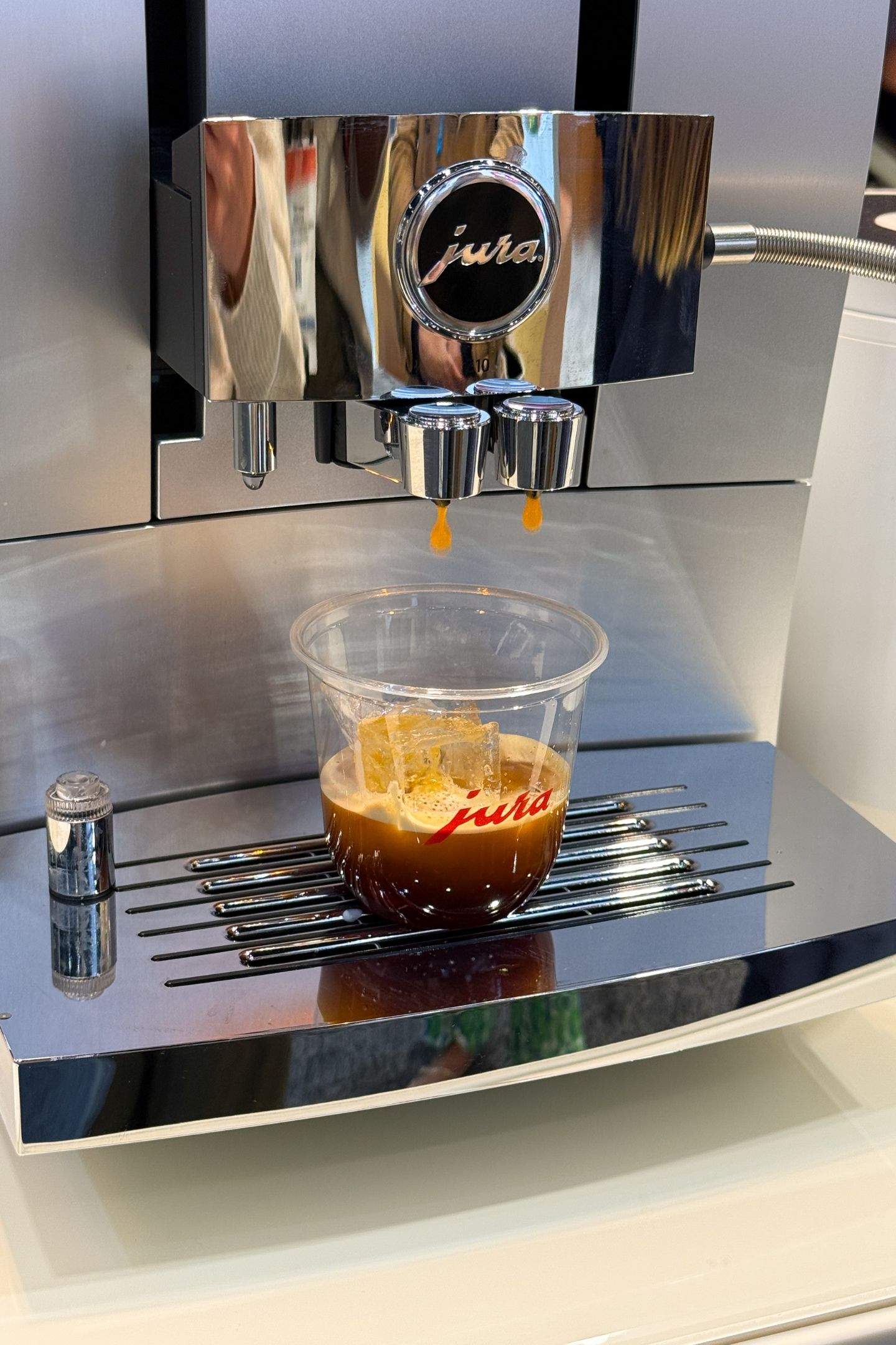 Making cold brew coffee from the Jura machine.