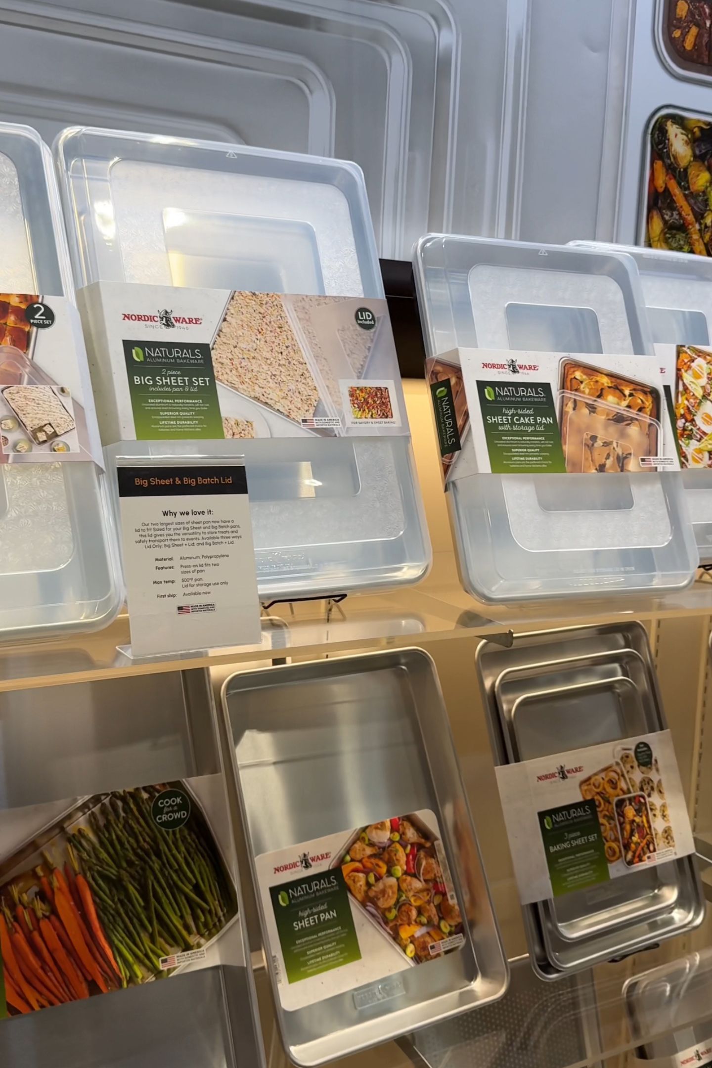 Nordicware sheet pans on display.