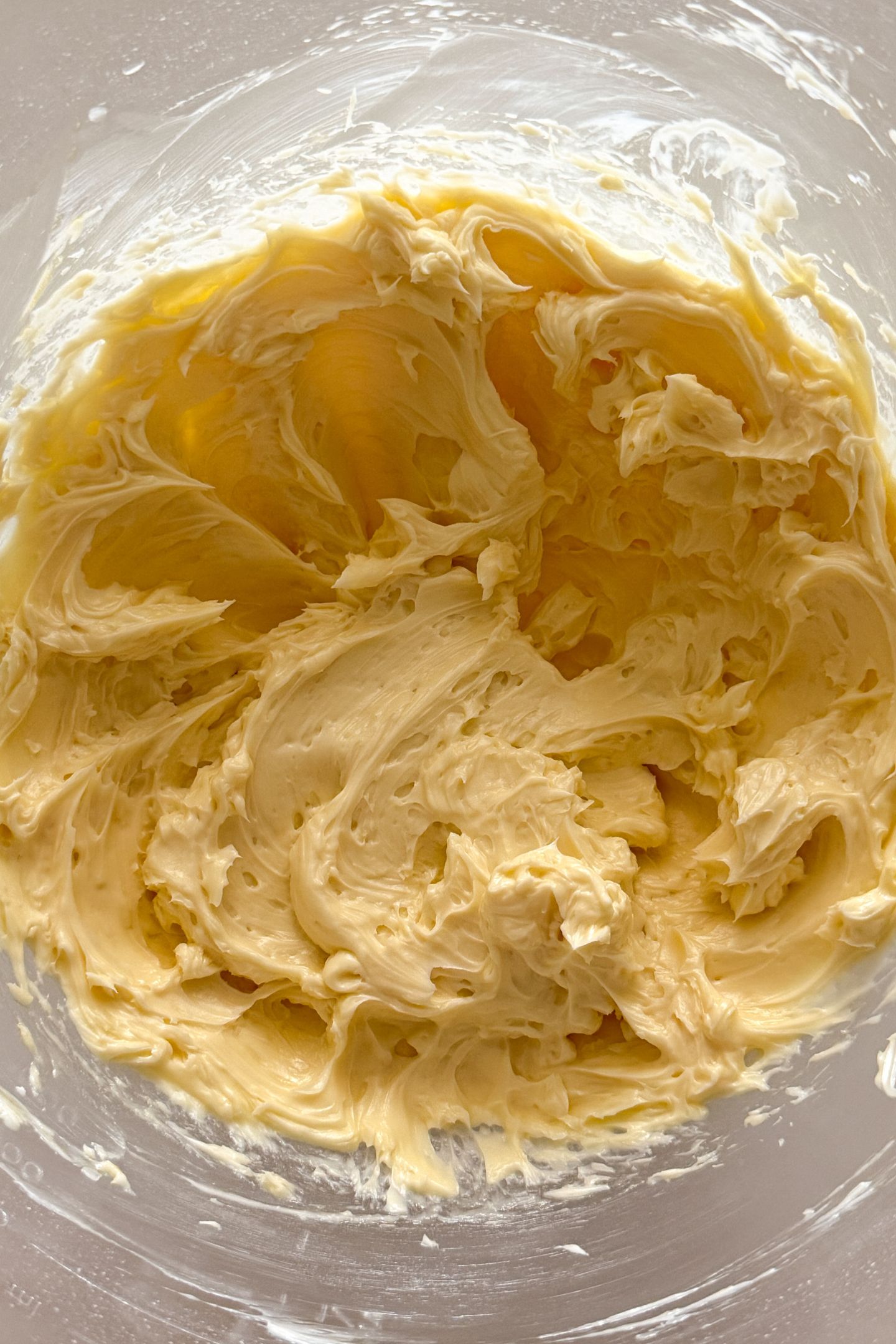 Wet ingredients combined in the bowl.